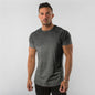 Cotton Plain Tops Tees Fitness Mens