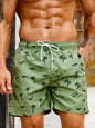 Men's Board Shorts Swim Shorts Swim Trunks Drawstring Elastic Quick Dry Short Beach Hawaiian Casual Black White Micro-elastic