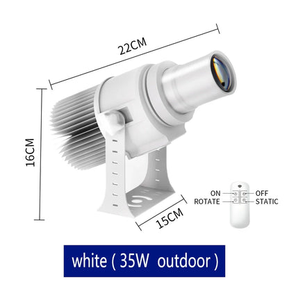 Custom Led HD Gobo Logo Projector Indoor Outdoor Ip67 Waterproof Rotating Advertising Image Projection Light For Floor Wedding