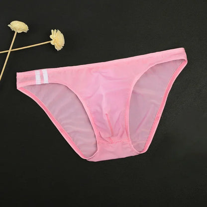 Sexy Men's Panties Transparent Breathable Briefs Low Rise Lingerie Men Bulge Pouch Briefs Underpants Underwear Pump Man