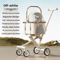 3 in 1 Pet Stroller for 20LBS Dogs Cats with Detachable Carrier Foldable Pet Travel Carrier for Car Seat Hand Carry Safe Outings