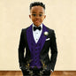Black And Gold Sequin Boy's Suit Attire Peaked Lapel Children Wedding Party Tuxedos 3 Pieces Sets costume garçon cérémonie 2026