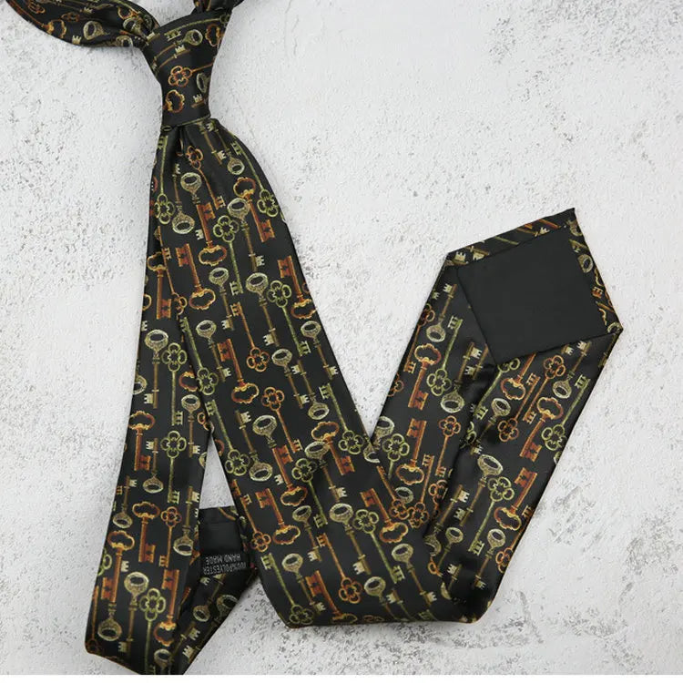 Fashion 8CM Wdith Elegant Neckties Vintage Retro Flower Printed Ties For Adult Mens Casual Daily Neckwear Wedding Party Cravate