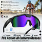 2026 New AI Smart Sports shooting&recording Glasses 800W Camera HD Anti-shake Bicycle Riding Shooting Artifact Windproof Goggles