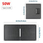 60W Foldable Solar Panel 3-Fold USB Type-C Folding Bag Power Charger For Phone Outdoor Hiking Camping Mobile Power Supplies