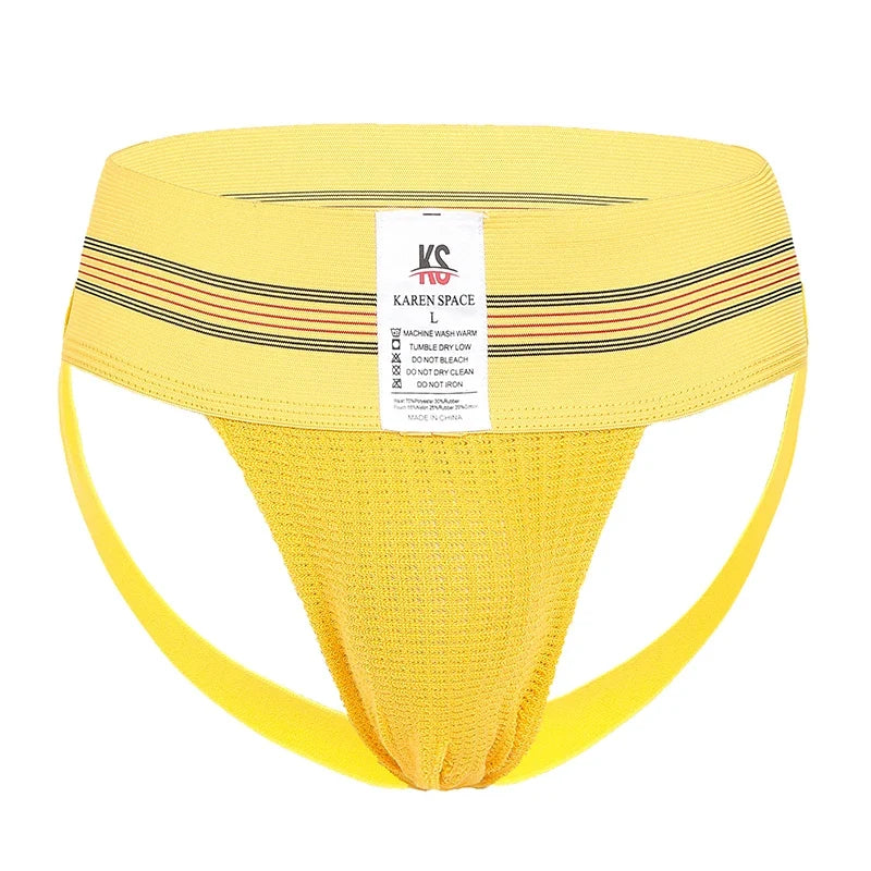 Sexy Men Underwear Jockstrap Homme Mens Jockstrap Breathable Backless Thongs