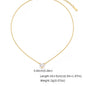 Minimalist Solitaire Zircon Choker Necklace, Crystal Pendant, 18K Gold Plated Stainless Steel Clavicle Chain Jewelry