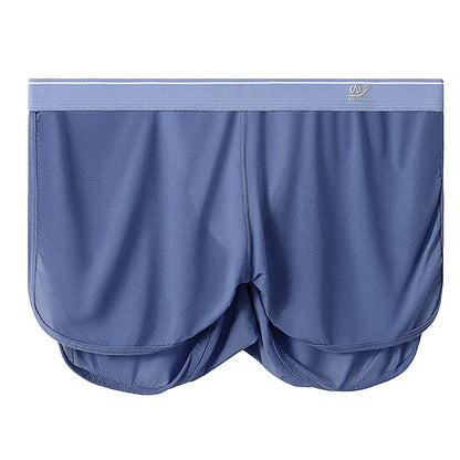 New Men Underwear Summer Ice Mesh Home Pants Men's Boxer Shorts Quick Drying Fitness Hip Lifting Men's Bikini