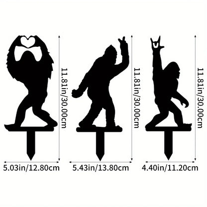 Metal Decorative Garden Stakes Sasquatch Gifts For Men Women, Sasquatch Statue Decorations Outdoor,Iron Art, Iron Art Silhouette