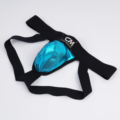 Shiny Metallic Faux Leather Men Erotic Lingerie Jockstrap Wide Waistband Sexy Low Rise Thong PU Underwear Nightclub Party Costum