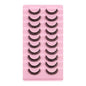 Simple Application Dramatic Russian 3D Mink Strip Lashes 10 Pairs Fake Eyelashes For Makeup Newbies & Vendors