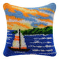 Lighthouse Sailing Latch Hook Set Embroidery Latch Hook Kit Marine Animals Latch Hook Pillow Set Button Pad Package Handmade DIY