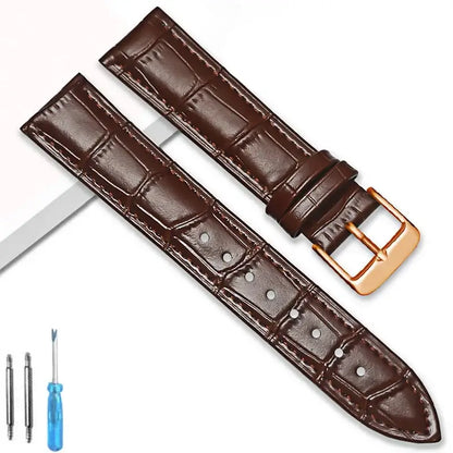 TicWatch Pro 5, Pro 3 & E3 Crocodile-Embossed Leather Buckle Band