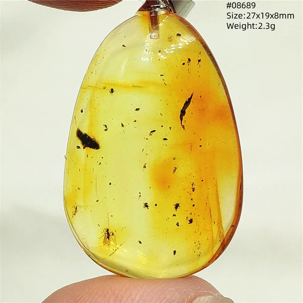 Natural Amber Pendant From Baltic Flower Yellow Amber Water Drop Women Men Jewelry Reiki Stone Women Men AAAAAAA