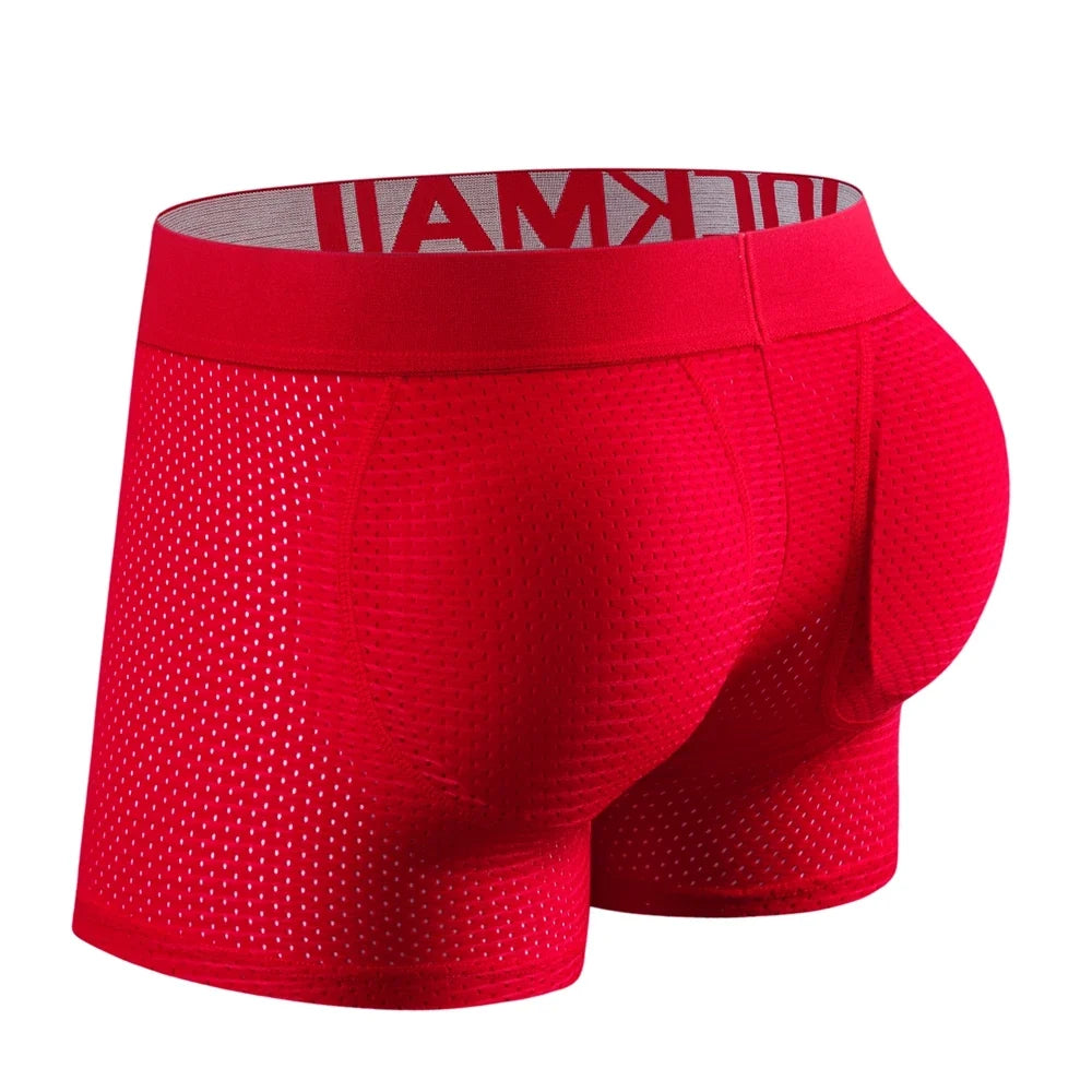 Sexy Men Underwear Boxer Shorts Push Up Padded Underwear Men's Boxers Hip Butt Padded Elastic Truncks Enhancement or As Swimwear