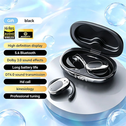 True Wireless Bluetooth Headsets ENC Noise Reduction Hanging Ear Long Battery Life 9D Stereo LED Digital Display Touch Earphones