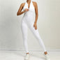 Yoga Women's Padded Workout Suit One-Piece Jumpsuit Workout Set Sports Fitness Overalls Gym Clothing Zipper Long Short 2025 New