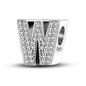 Fit Original Bangle Bracelet DIY A-Z Alphabet Charms Bead 925 Sterling Silver CZ Zircon LOVE Letter Dangle Pendant Jewelry Gift