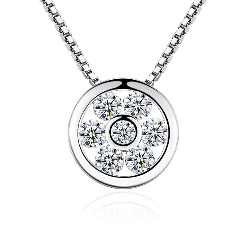 925 Sterling Silver Necklace Zircom for Women 18k Gold Plated Jewelry Pendant Birthday Party Gift Jewelry Gift New N12