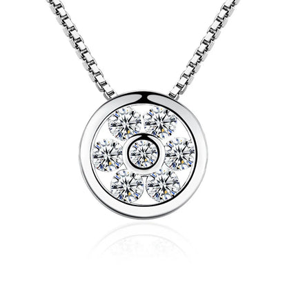 925 Sterling Silver Necklace Zircom for Women 18k Gold Plated Jewelry Pendant Birthday Party Gift Jewelry Gift New N12