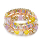 3pcs Boho Bohemian Pink Butterfly Pendant Charm Beads Bracelets Set For Women Stone Wristband Bracelet Bangles Pulseras Feminina