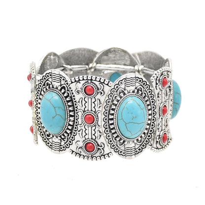 Bohemian Tribal Ethnic Bracelet Indian Vintage Turquoise Gypsy Boho Bangle Festival Travel Women Men Turkish African Jewelry