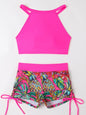 High Waist Women's Drawstring Bikini Swimsuit