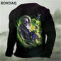 Horror Skulls Style Men T-Shirts Spring Autumn Long Sleeve Rock Skull 3D Print Street Hip Hop Male Tees 6XL Big Size Casual Tops