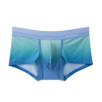 SEOBEAN Underwear New Arrivals Mens Boxers Briefs Gradient Color Underpants Boxershorts Sexy Low-waist Male Panties Boxer