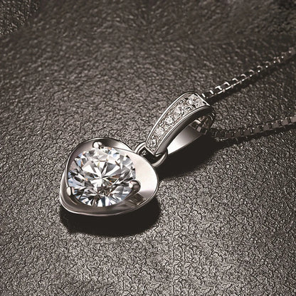 925 Silver Necklace Zircom for Women 18k Gold Plated Jewelry Pendant Birthday Party Gift Jewelry Sterling Silver