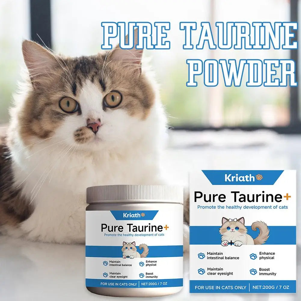 Cat Taurine Powder Eye Heart Health Care Dietary Supplement For Kitten Adult Cats Immune System Support Nutrient Food Additive
