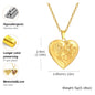 Vnox Light Heart Locket Pendants for Women Men Openable Photo Frame Glossy Stainless Steel Necklaces Family Love Collar
