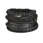 New Trendy Retro 4pcs/Set Bracelets & Bangles Men's Multilayer Black Leather Jewelry Charm Pulseiras Boyfriend Wristband