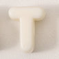 20pcs Beige Acrylic Large Hole Letter Loose Beads DIY Necklace
