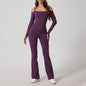 Yoga Jumpsuit Women's Sports Overalls Flared Trousers
