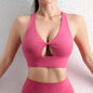 SOISOU Halter Neck Yoga Crop Top with Removable Pads