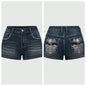 Summer Korean Sexy Low Waist Women Denim Short American Lady Y2K Elastic Slim Cotton Hot Jorts Female Embroidery Wrapping Jeans
