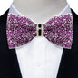Sparkle Rhinestone Bow Ties for Men Pre-Tied Diamond Sequin Bowtie with Adjustable Length Wedding Party