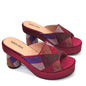 Gold Color Nigerian Sandals Platform Shoes Ladies Party High Heel Open
