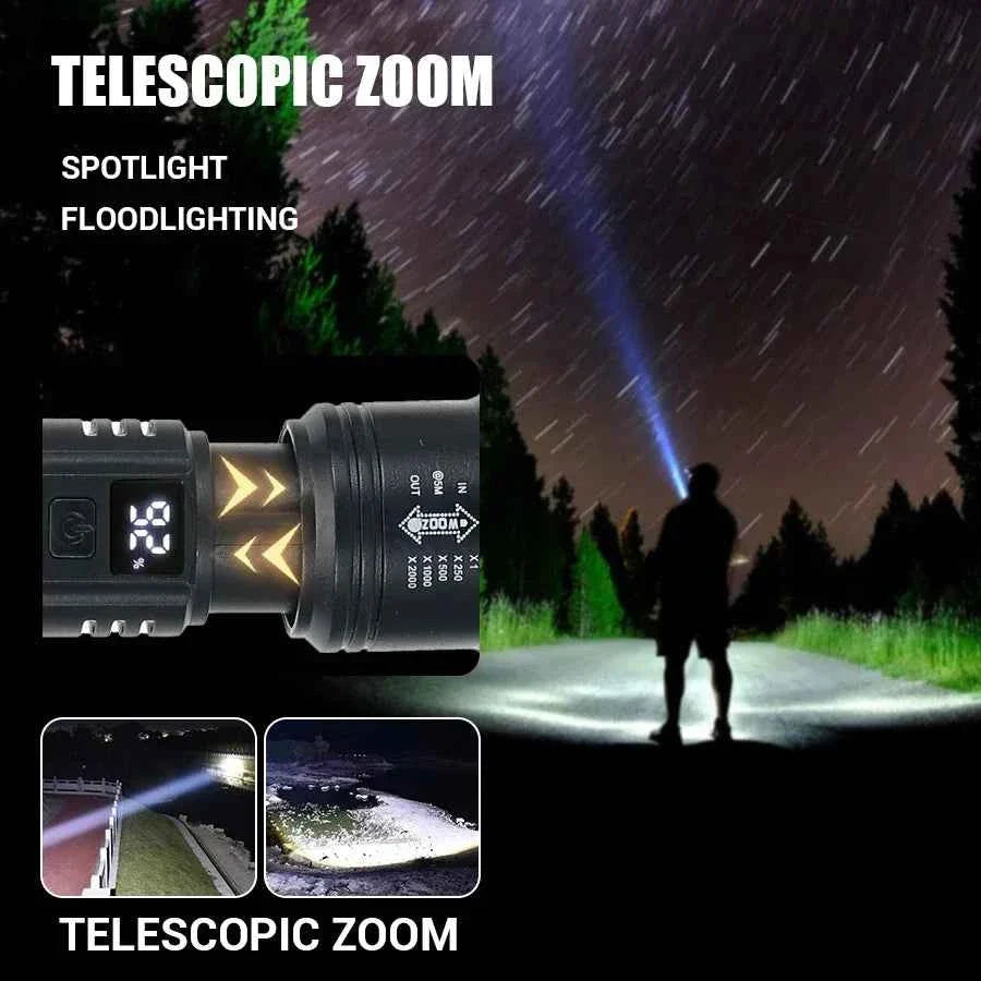 High Power LED Tactical Flashlight with USB Charge