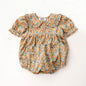 0-2y Baby Girls Clothes Cotton Linen Sleeveless Infant Girl Rompers