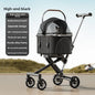 3 in 1 Pet Stroller for 20LBS Dogs Cats with Detachable Carrier Foldable Pet Travel Carrier for Car Seat Hand Carry Safe Outings