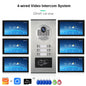ANJIELO 2-12 Units Apartment Doorbell Video Intercom System Digital Frame Background Music Detection Preview NEW 2026