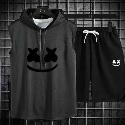 Summer Men's Casual Hooded Tracksuit Set
