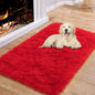 VIKAMA 50x80cm Red Wedding Carpet, Plush Bedroom Bedside Blanket, Proposal, Valentine's Day Party Decoration, Welcome Doormat