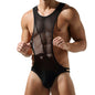 Sexy Men Underwear T-Back Bodysuit Jumpsuit Stretch Nylon Man Harness Men's Thongs Jockstrap Sissy Tanga Hombre Slip Lingerie