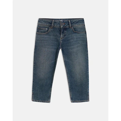 Women's Denim Pencil Capri Pants Button Low Rise Slim Fit Cropped Jeans with Side Slits Hemline Summer Stretch Capris