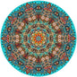 VIKAMA Printed Boho Style Round Crystal Velvet Carpet Floor Mat Living Room Bedroom Coffee Table Hanging Basket Mat