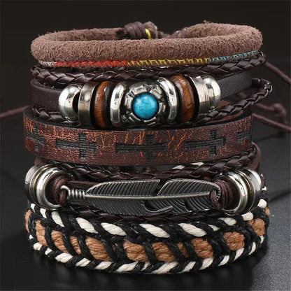 Vintage Casual 6 Pc/set Handmade Men Women Bracelets
