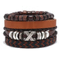 Modyle Multi-layer Gothic Leather Bracelet Set Punk Viantage Wings Charms Handwoven Bracelets for Men Jewelry Gifts